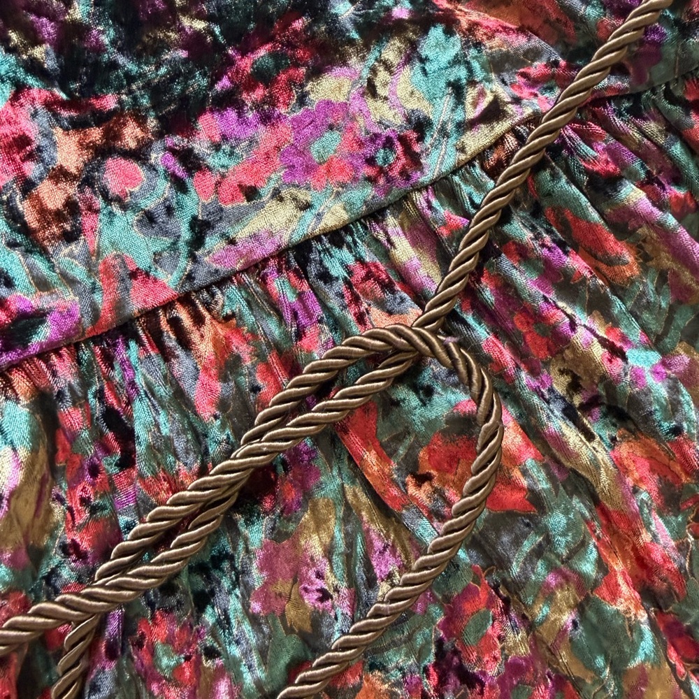 Free People Crushed Velvet Mini Dress with Belt - Picture 4 of 7